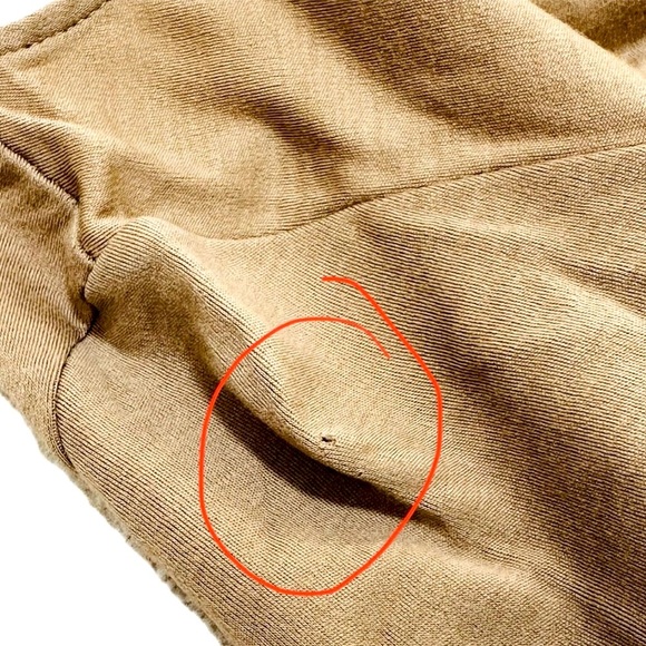 ππ CATHERINE MALANDRINO Camel Tan Wool Ruched Sheath Midi Dress | Sizeβ M - Picture 9 of 10